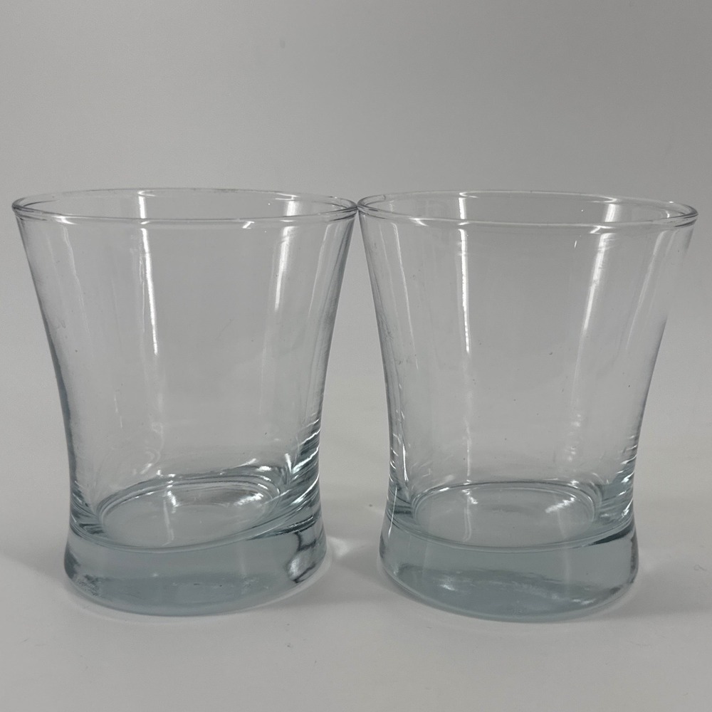 Libbey Flared Heavy Base Rocks Glass Set of 2 Clear 4.5 Inch Barware
